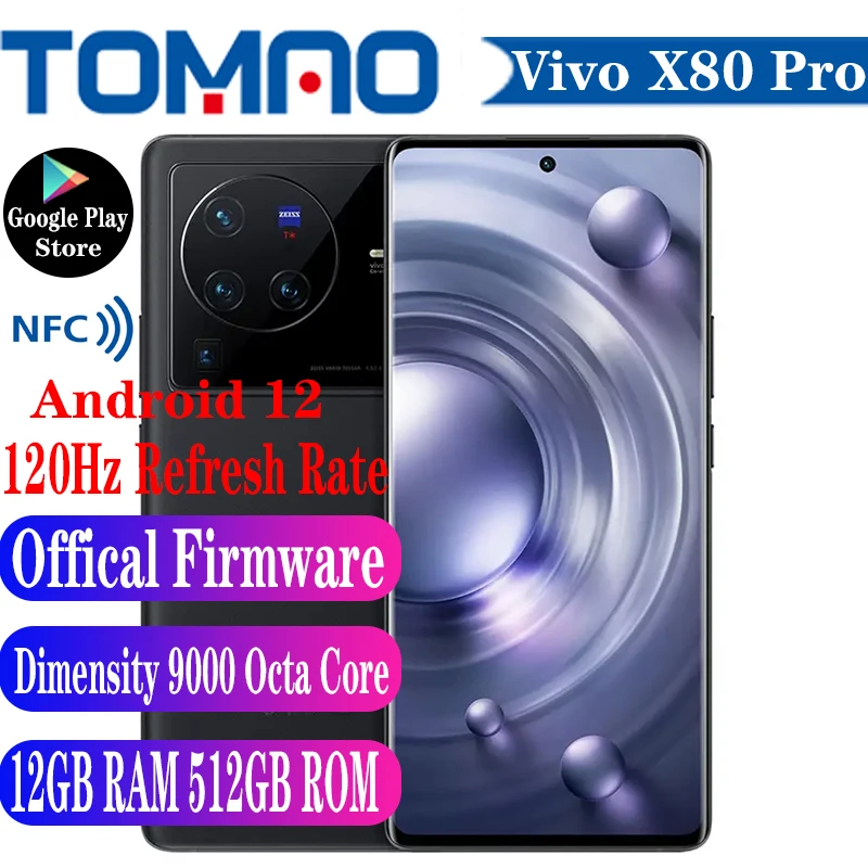 Nový Vivo X80 Pro 5G Smartphone Dimensity 9000 6,78 