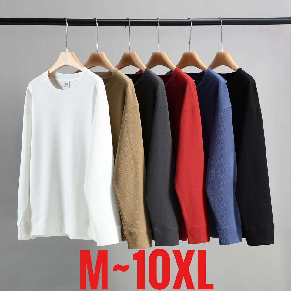 Nový vo veľkej veľkosti 6xl 7xl 8xl 9xl 10xl mužov Mukina nadmerne nadmerne kruhový krk pullover muž voľný fit neformálne bez kapucne plus veľký šport