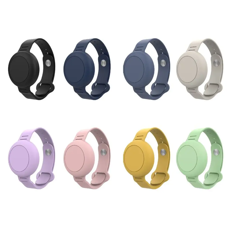 Nový vodotesný pre Apple Airtag Držiteľ náramku Kids Kids Silikone Case Case Children pre Airtags Case Watch Band
