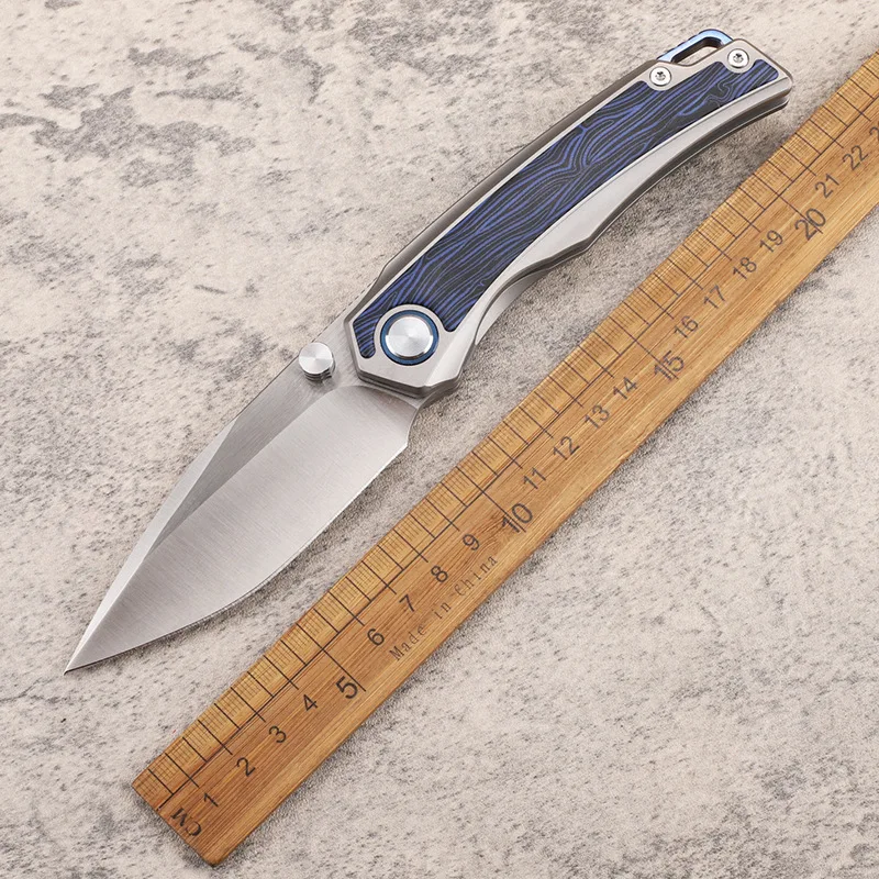 Nový vreckový skladací nôž M390 oceľová čepeľ G10 Titanium Zliatina Zhromažďovanie vonkajšieho kempingu lovec prežitie taktický nôž EDC