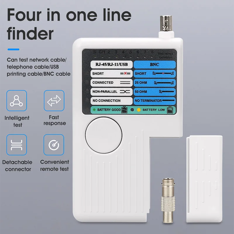 Nový vzdialený RJ11 RJ45 USB BNC LAN Network Cable Tester pre UTP STP LAN Káble DETEKER DETEKTOR TOP KVALITA