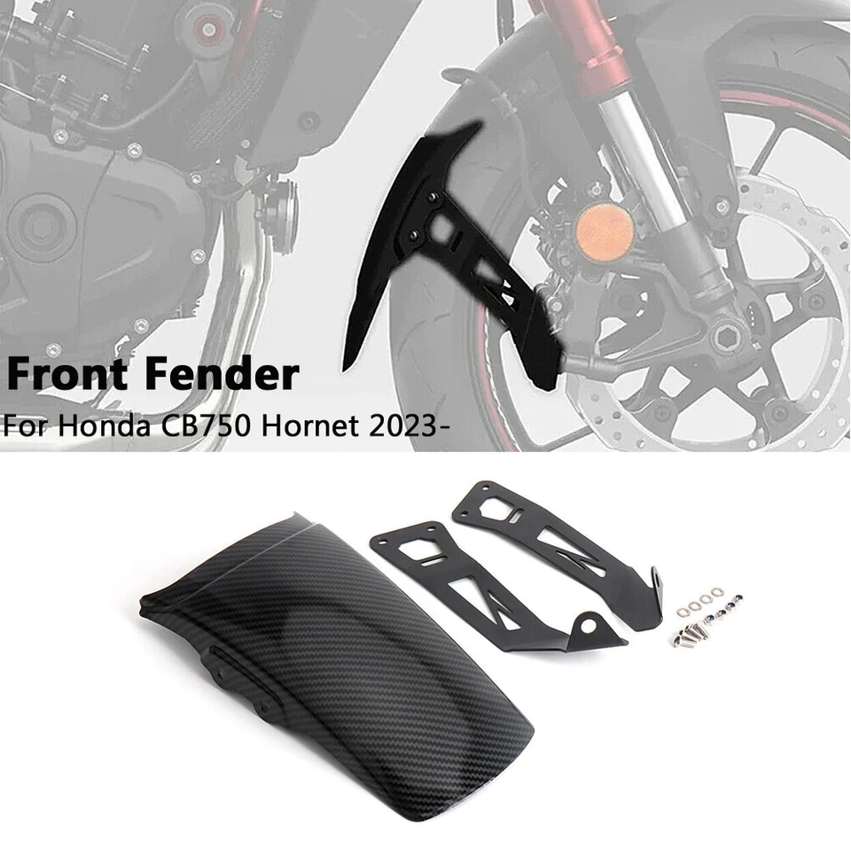 Nový vzor kovania z uhlíkových vlákien Black Front Mudguard Fender Fender Fit Fit for Honda CB750 Hornet CB 750 Hornet 2023 2024