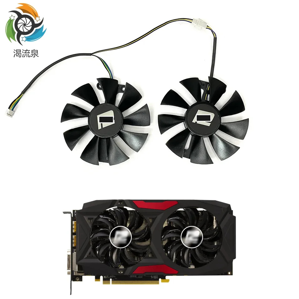 Nový výmena ventilátora GA91S2U pre výmenu ventilátora za PowerColor Red Devil Radeon RX 470 480 580 Grafická grafická karta Cooker Fan Fan