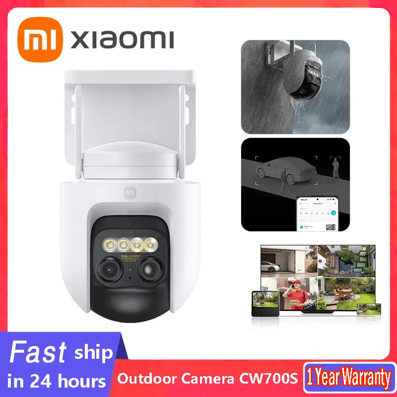 Nový Xiaomi Outdoor Camera CW700S 2,5K CCTV Fulor Night Vision WiFi 4 milióny pixelov IP66 Smart Home Sound and Light Warning