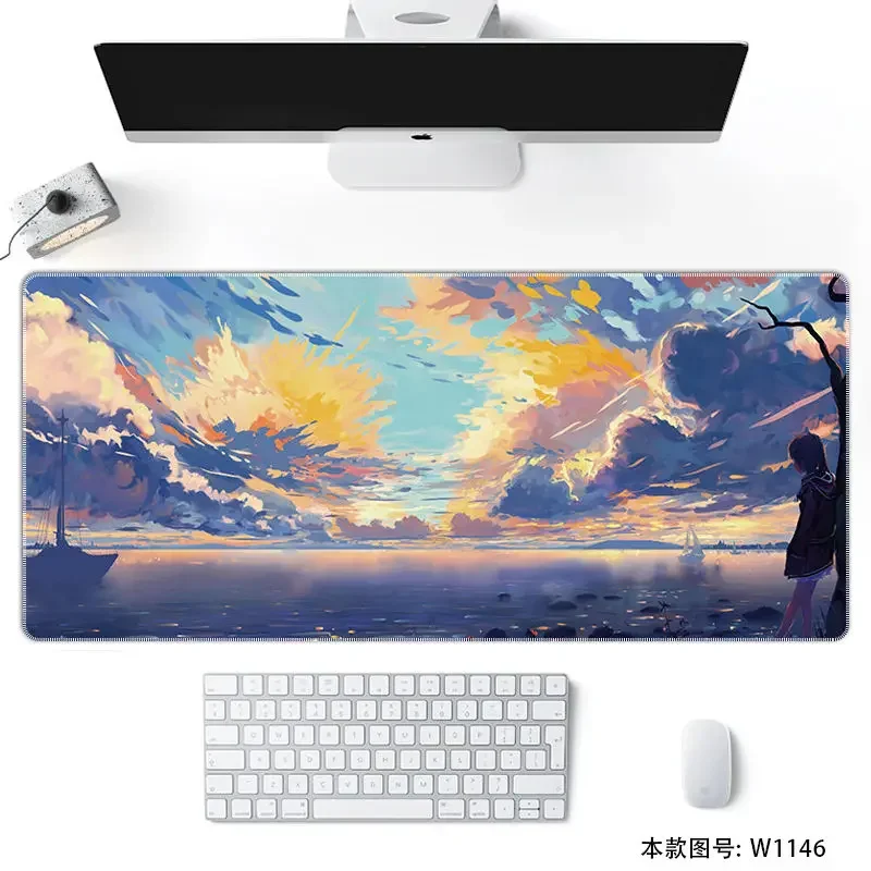 NOVÝ XL veľký písací stôl MATS NAPLASTNÝ MOSE MOSE MAWAII MOSE MOSE PAD CUTE MOŽNÁ PODPADOVÁ HAMING Deskpad pre Office Home Gamer