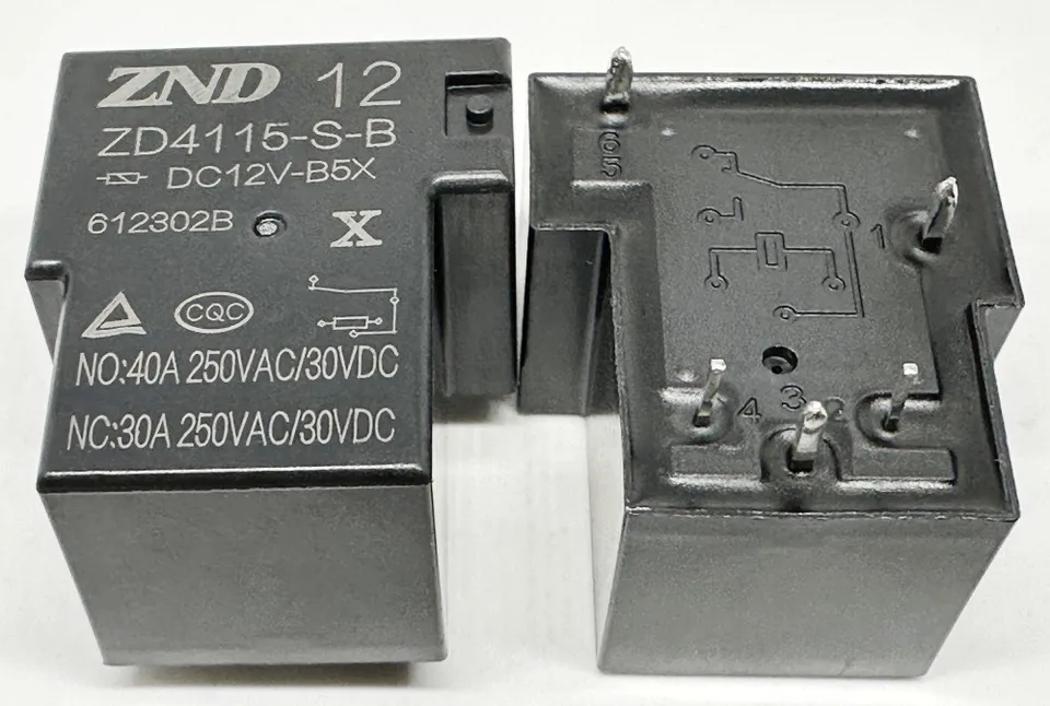 Nový ZD4115-SB DC12V/24V-B5X (T90-1B-5P-12V/24V-40A) RELE 5 PINS