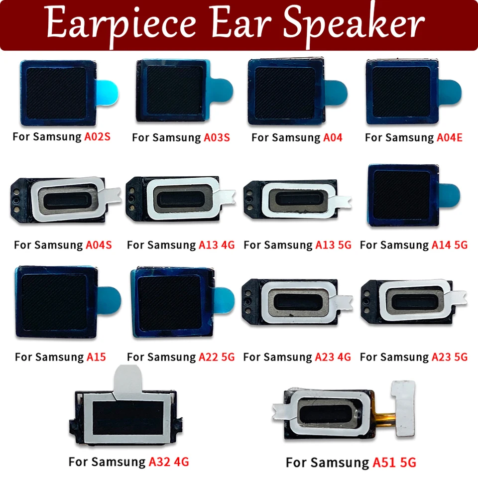 Nový zvukový zvuk predného zvuku uší pre uši predný reproduktor pre Samsung A02S A03S A04 A04E A04S A13 4G A14 A33 5G A15 A22 A23 A32