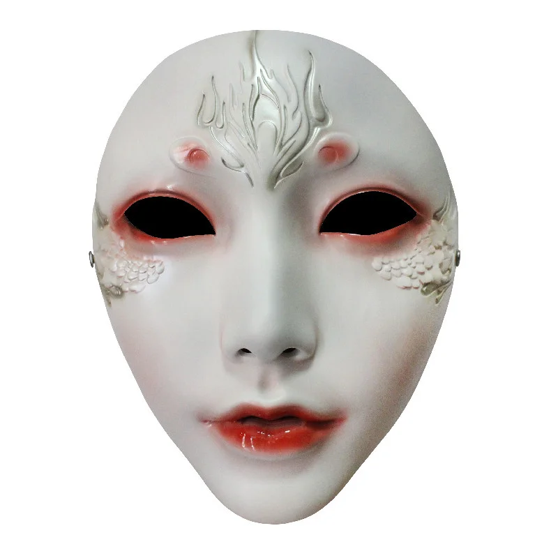Nový čínsky štýl Butterfly Girl Peacock Girl Mužský cisár Žena cisár Spy Shadow Cosplay maska ​​Čínska mechanická živica maska
