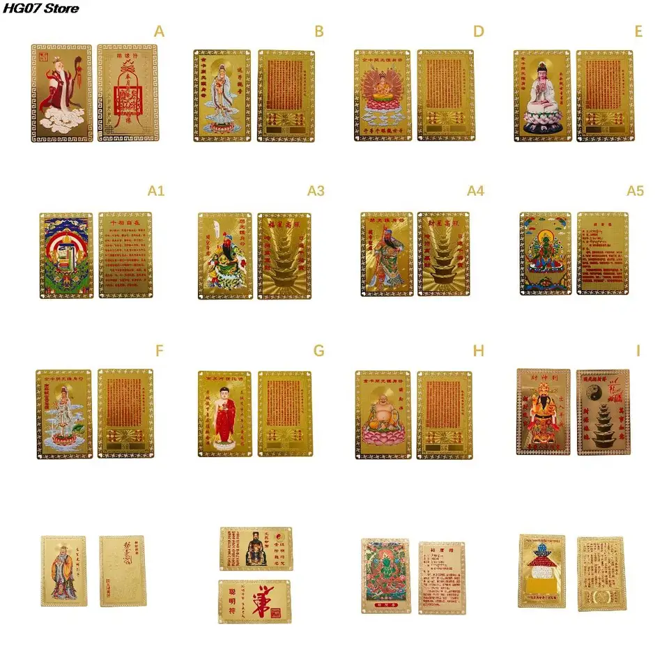 Nový štýl 1pc feng shui tibet mystický karta amulety na ochranu dropshipping