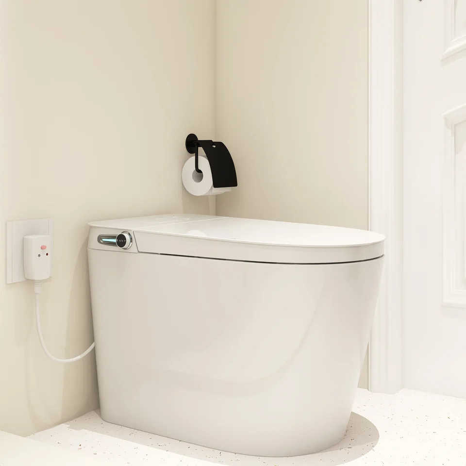 Nový štýl Domov WC inteligentný toaletný automatický otvorený senzor preplachovanie kúpeľňa Baled Electronic Bide Ceramic Smart WC