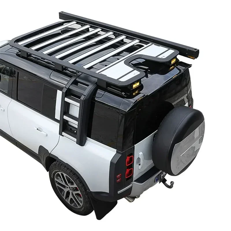 Nový štýl hliníkového zliatiny strešného stojana Rast Basket Rack Rack Rack Basket pre Land Rover Defender 90 110 L663