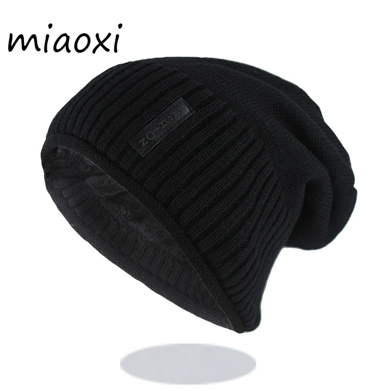 Nový štýl módne muži zimné teplé čiapky Caps Casy Wool Značka bavlnené čiapky pre dospelých hip hop pletených pletených klobúkov klobúky kapota predaja