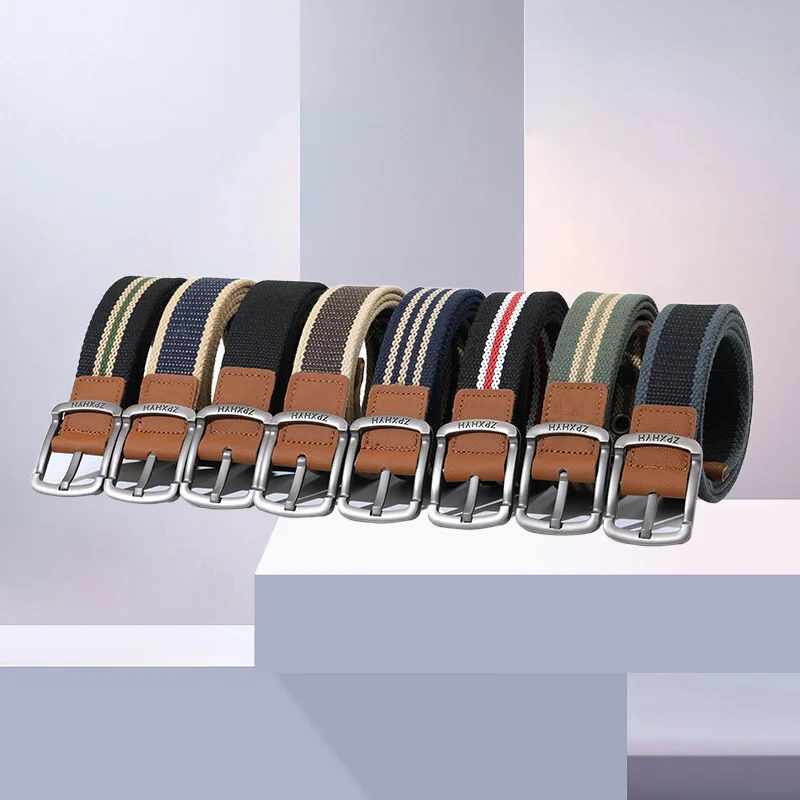 Nový štýl Pin Buckle Canvas Belt Belt Pánske dámske pásové opasky mladé študentské džínsy pre mužov Luxusný dizajnér Značka Zpxhyh Belt