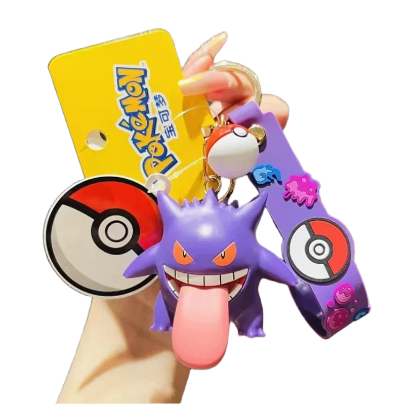 Nový štýl Pokémon Keychain anime roztomilý pikachu gengar figas módne kľúče šperky prívesok automobil kľúčové doplnky bábiky darčeky