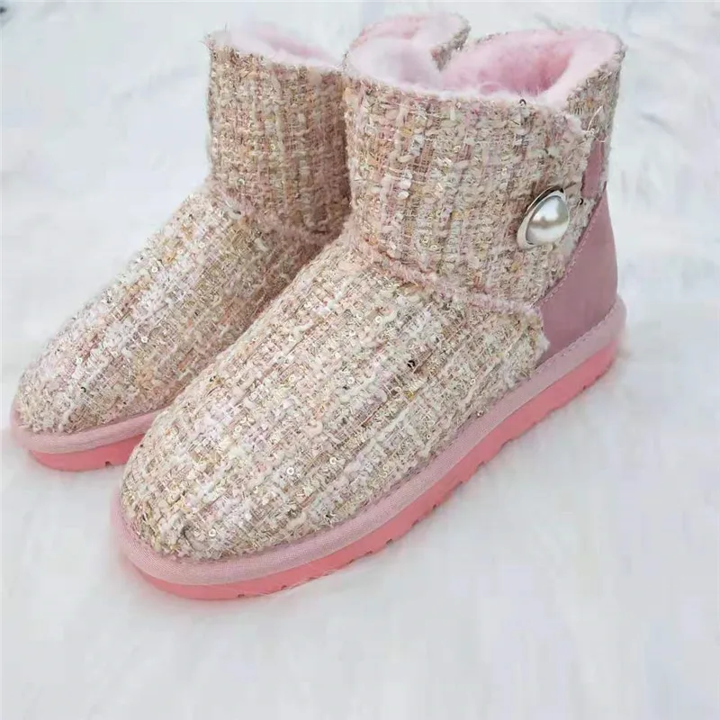 Nový štýl Ženy Zimné topánky Austalia móda teplá značka Originálne kožené snehové topánky pre ženské topánky bota mjer