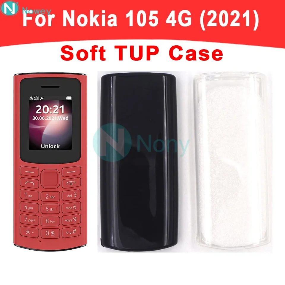 Noweey 105 4G puzdro pre Nokia 105 4G (2021) Mobilný telefón číry mäkký TPU zadný kryt puzdro Ochrana bývania