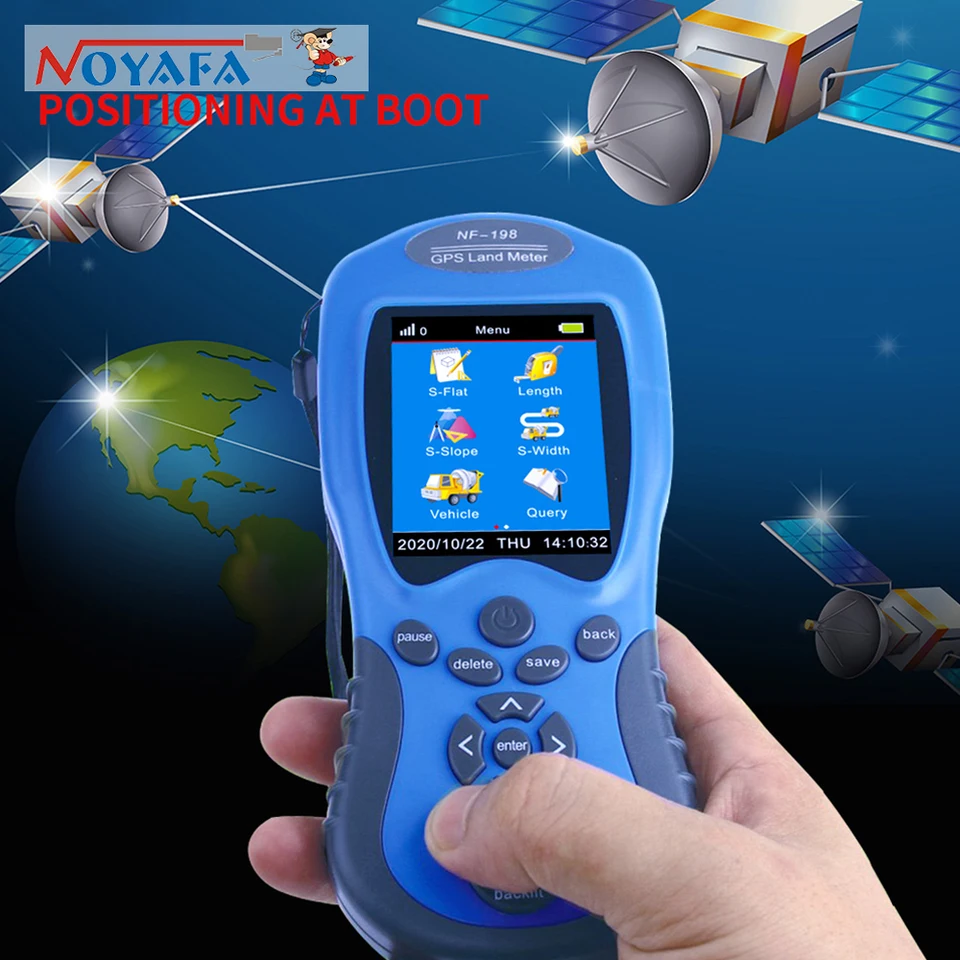 NOYAFA NF-198 GPS MU Meter Prieskum Equipment Zariadenie Zariadenie pozemkov pre poľnohospodárske prieskumy a mapovanie