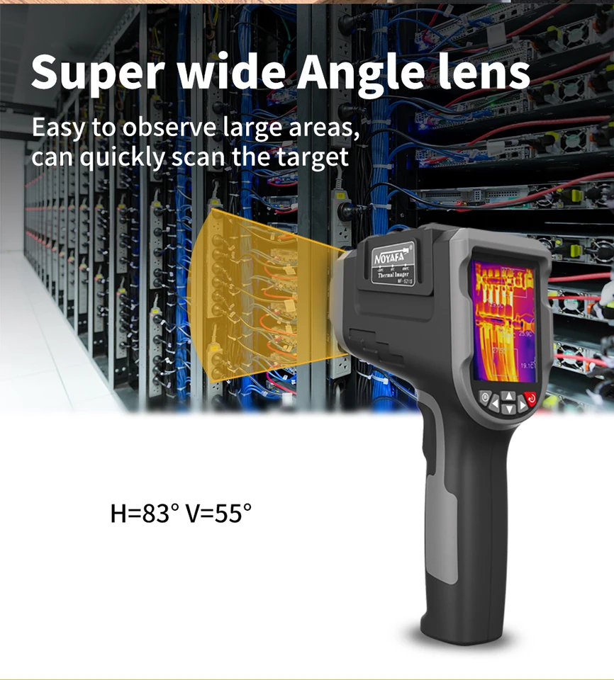 Noyafa NF-521S Thermal Imaging Camera HD Digital Night Vision Infračervený teplomer vrecká s vysokým rozlíšením tepelnou kamerou s vysokým rozlíšením