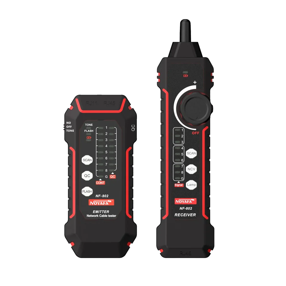 NOYAFA NF-802 Multifunkčný káblový tester a tracker RJ11 RJ45 CAT5 CAT5 CAT6 LAN ETHERNET PLANOVÝ DREH FINDER PoE Test