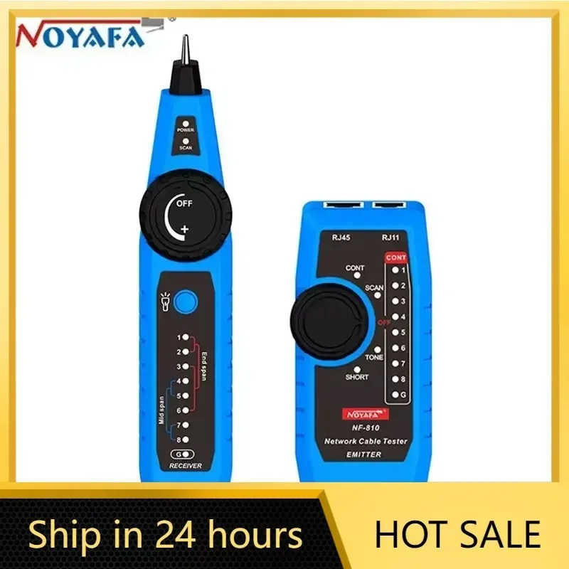 NOYAFA NF-810 Tester sieťových káblov Poe ethernet CAT5 CAT6 LAN UTP tester RJ45 RJ11 Telefónny sieťový sieťový sledovač káblových káblov