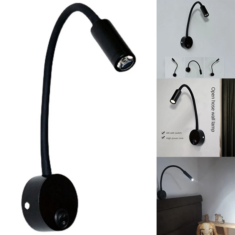 Nočná pracovná štúdia Čítanie lampa na nástenné lampa Svajky 3W LED kniha LAMP LAMP Nočné svetlo LED LED pre spálňu