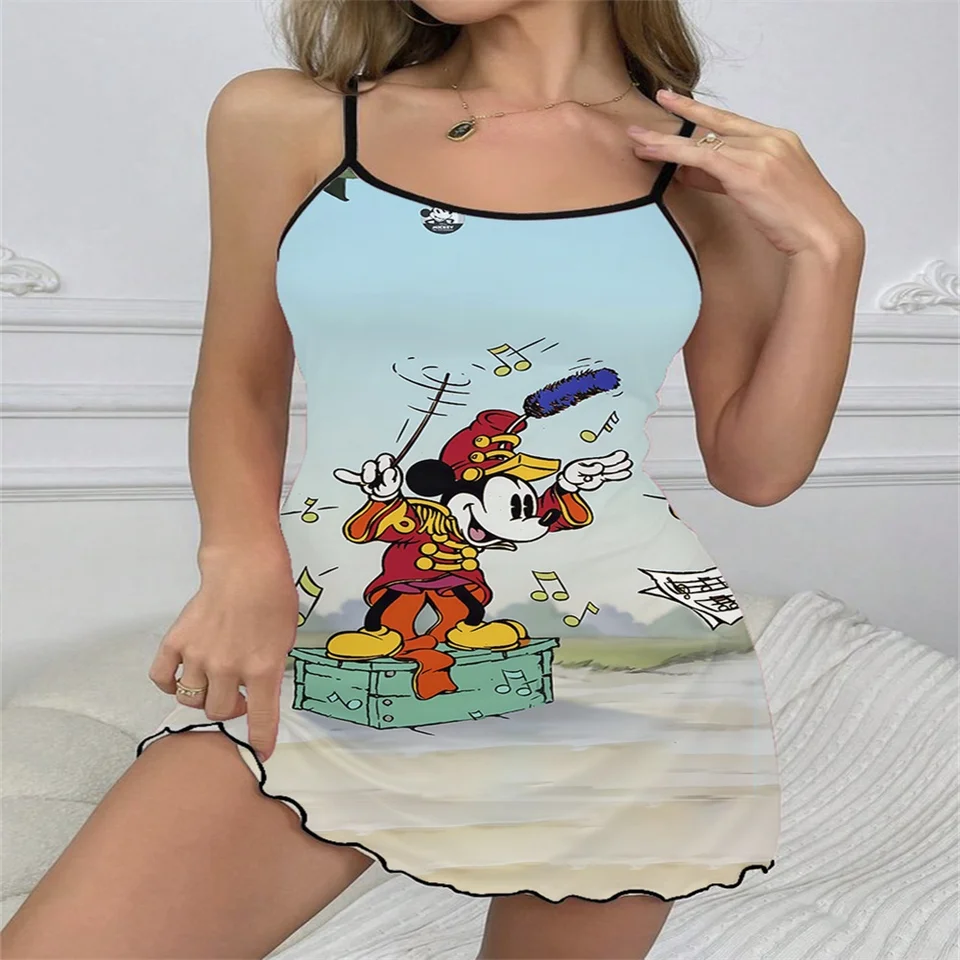 Nočné nosenie ženy sexy nočné oblečenie Ženy Nočné košele pyžama dáma sexy pyžamo pre ženy spánkové šaty babydoll spodná bielizeň sukňa Mickey