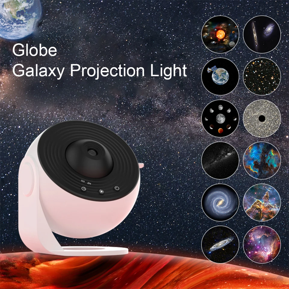 Nočné svetlo Galaxy projektor Starry Sky Projector 360 ° Rotate Planetarium Lamp pre deti spálne
