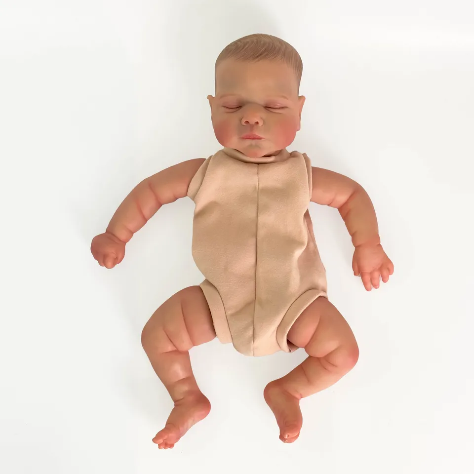 Npk 19inch už maľované súpravy dokončené renbrové bábiky Marley Very LiveLike Baby Doll s mnohými detailovými žilami