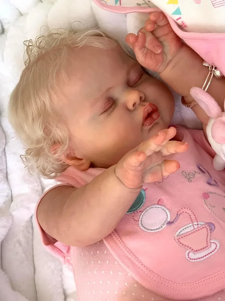 NPK 24 palcov spanie v mäkkej látke tela LiveLeLike Reborn Ručne zakorenené hias