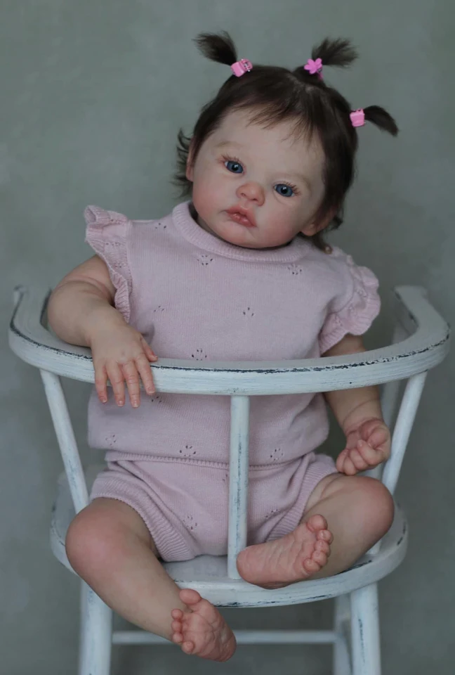 NPK 46 cm novorodenca Dievčatko Reborn Doll Meadow Soft Cuddly Body Lively Soft Touch 3D pokožka s viditeľnými žilami Art Doll