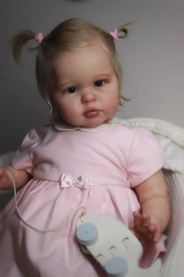 NPK 60 cm Ellie Reborn Battle LiveLike Reborn Baby bábika vysokokvalitné ručné farby viacerých vrstiev s viditeľnými žilami