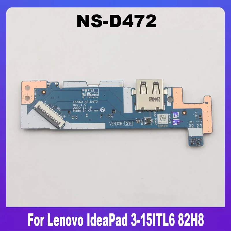 NS-D472 5C50S25174 Nový originál pre Lenovo IdeaPad 3-15Itl6 82H8 NAPOJE USB Power Button Audio doska SD Karty Vysoká kvalita