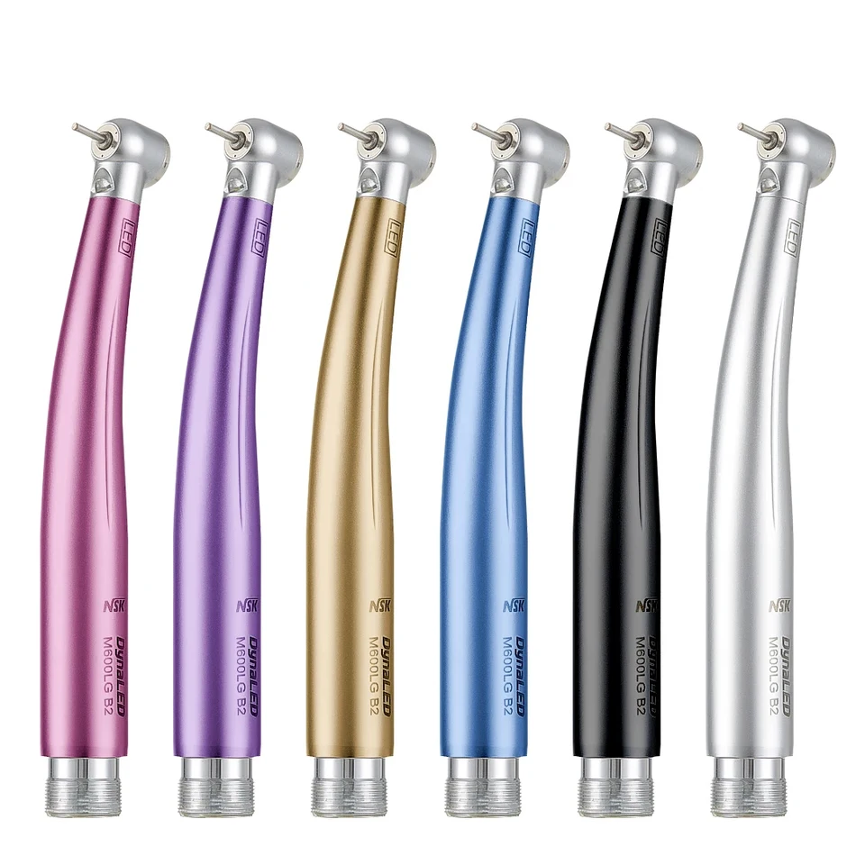 NSK Dynaled M600LG Nápalka s LED svetlom M4 tlačidlo High Speed ​​Rýchle násadné kadičky vzduchová turbína 2/4 Dentist Tool Dentist