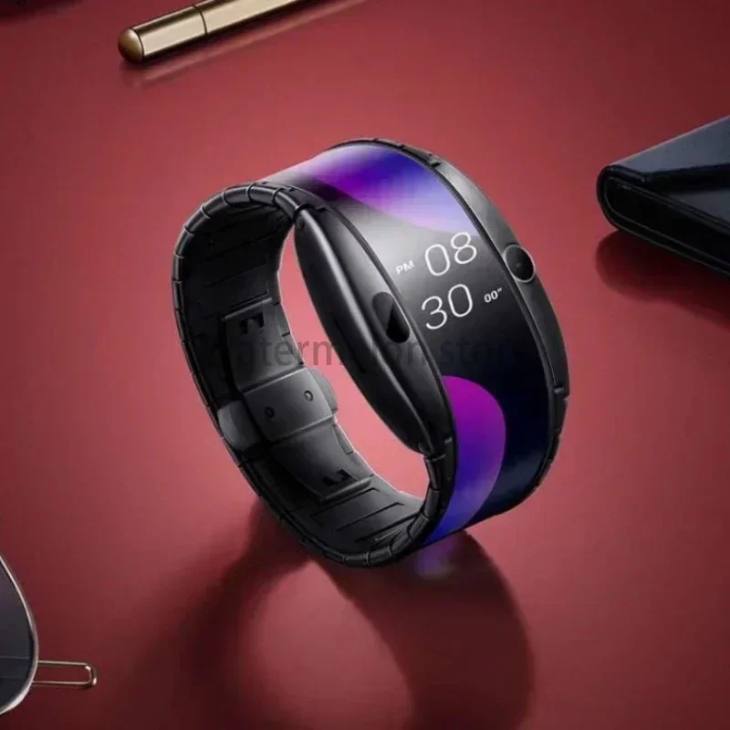 Nubia Alpha Smartwatch Flexibilný displej 4G Internetový telefón Detekcia srdcovej frekvencie GPS Umiestnenie Bluetooth hodinky Men.