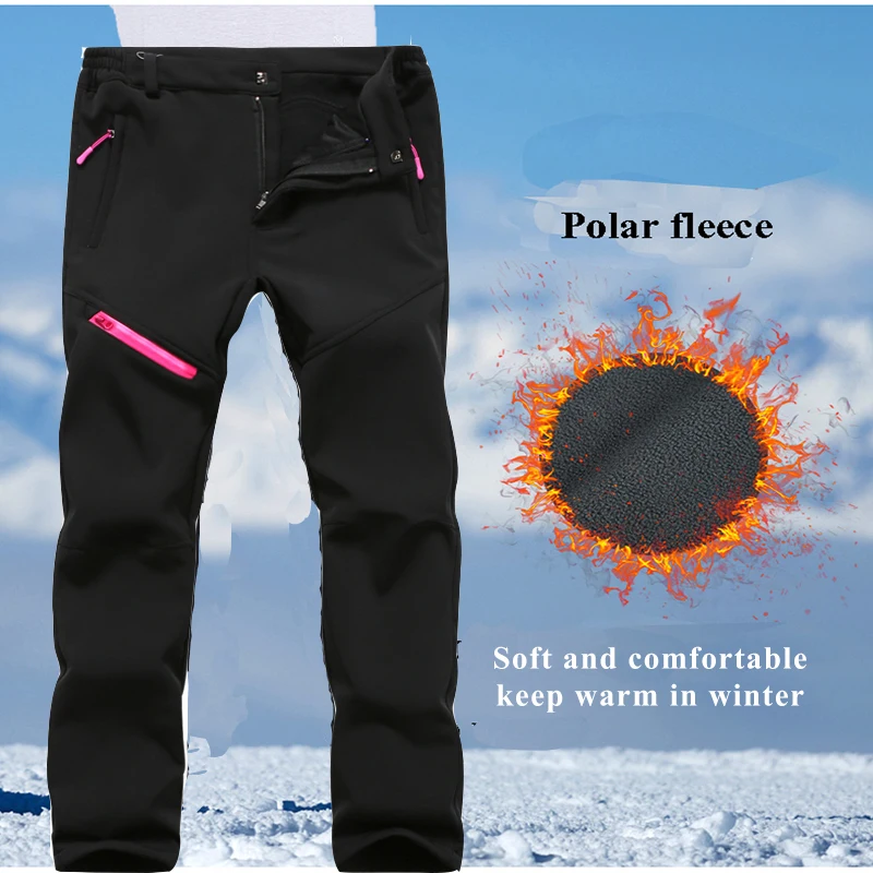 Nuoneko Termálne turistické nohavice pre mužov Ženy Priedušné nohavice nepremokavé lezenie cestovného ruchu Camping Softshell Outdoor Winter Pn