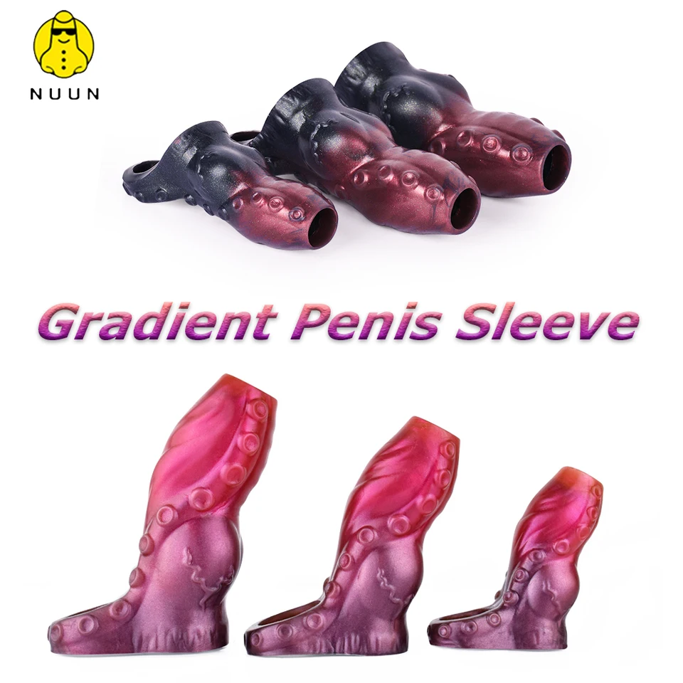 NUUN FANTASY OBTOPUS PENIS PENIS Rukáv Penis zväčšenie klitoris klitoris g-spot stimuluje oneskorenie ejakulácie sexuálne hračky pre mužov Sex Shop
