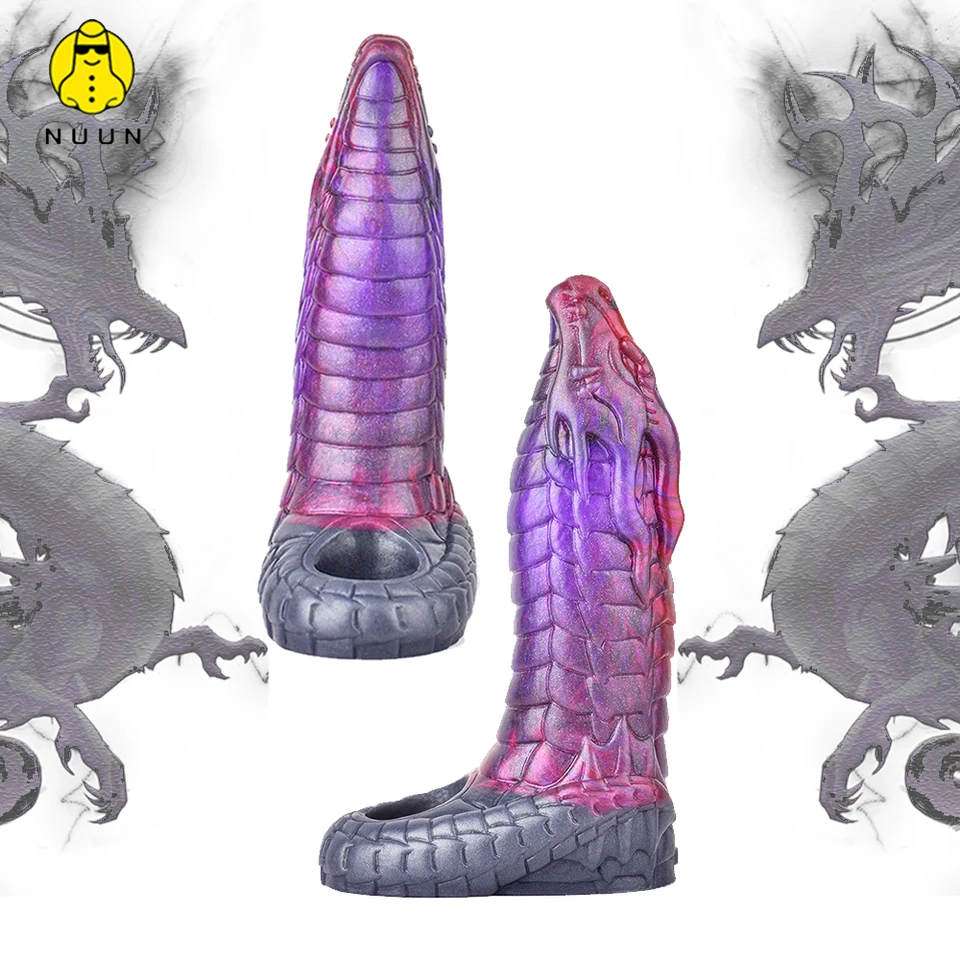 Nuun Soft Silikone Dragon Penis Extender Zväčšenie Opätovne použiteľného kondómu Penis rukáv Mužské pohlavné hračky
