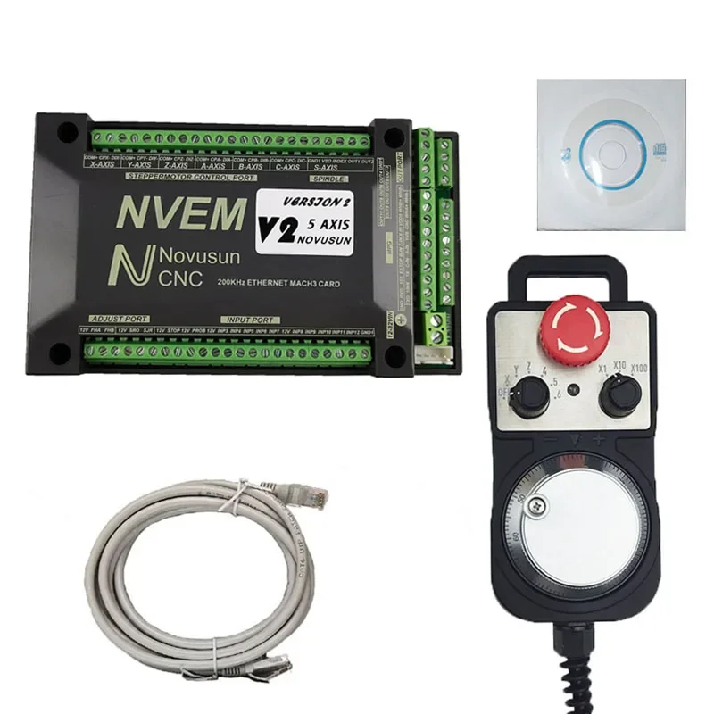 NVEM Mach3 CNC ovládač 3/4/5/6 Systém ovládača Axis Mach3 riadiaca karta pohybu, 6-osi núdzové zastavenie elektronického kolesa