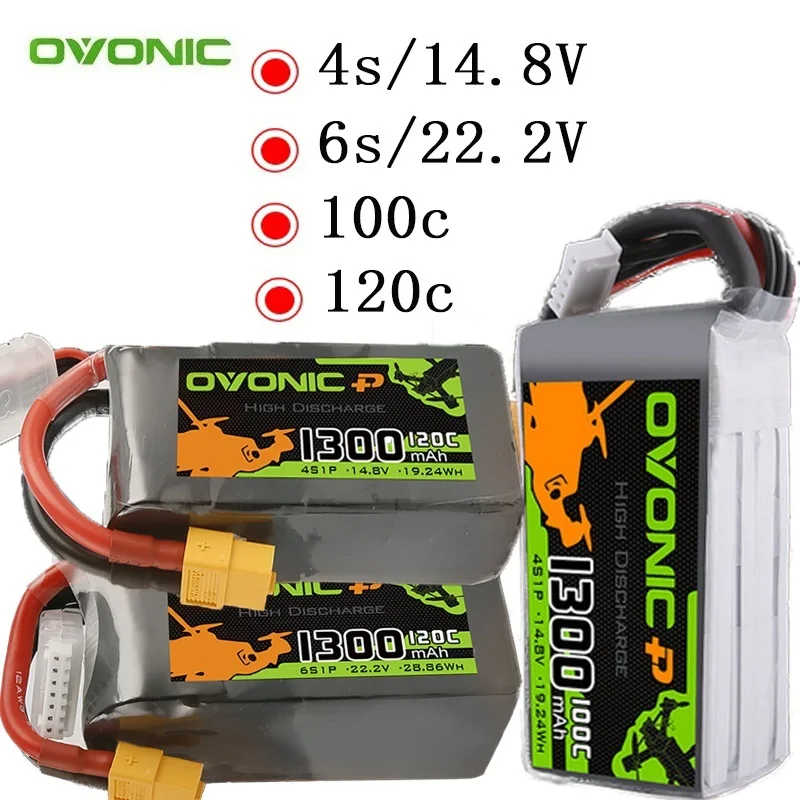 NWE 4S/6S 14,8 V/22,2V 1300MAH 100C/120C LiPo batéria pre RC Helikoptéru QuadCopter FPV Racing Drone Parts 14,8 V/22,2V