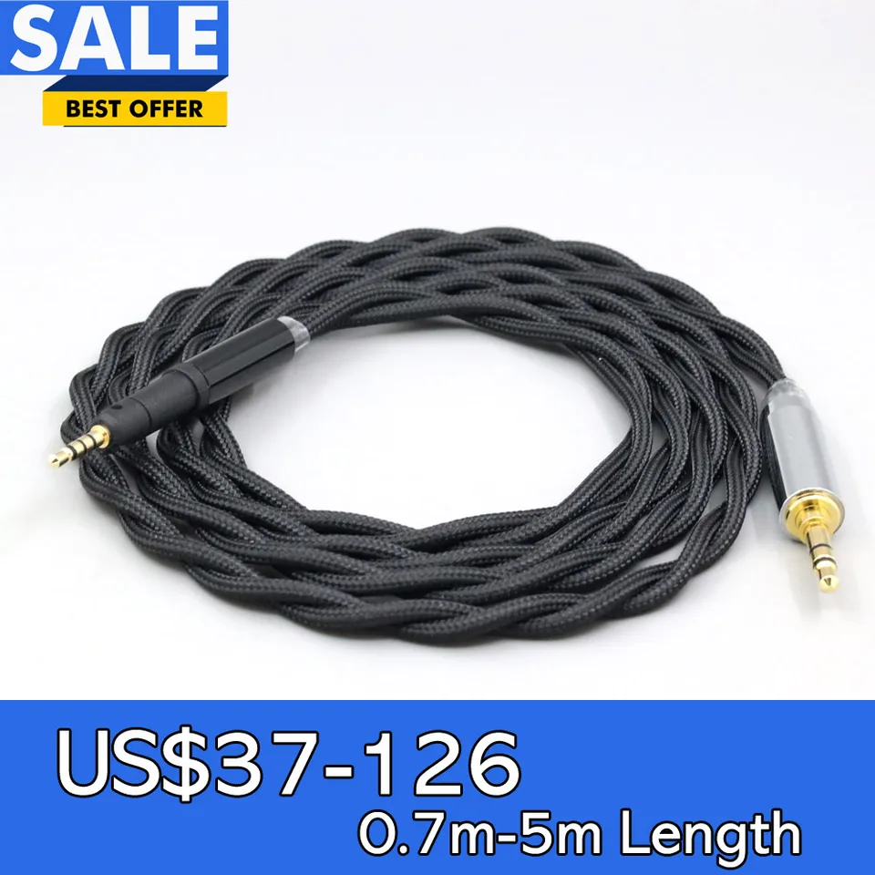 Nylon 99% Pure Silver paladium Graphene Gold Shield Cable pre Sennheiser HD599 HD569 HD 560S HD559 HD560S LN008317