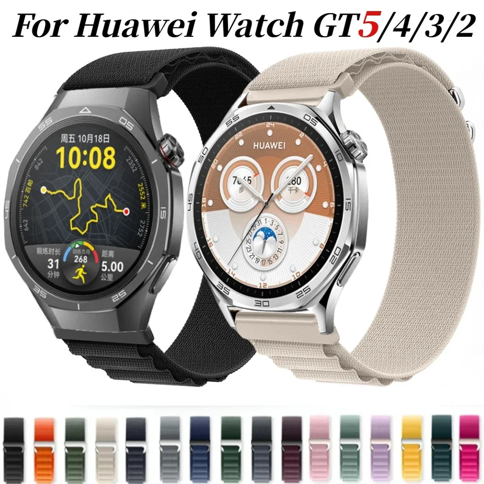 Nylon Alpine Loop Strap pre Huawei Watch GT5 PRO GT5 GT4 GT3-2 46 mm náramok náramku Huawei Watch 4/3 Xiaomi Watch Sating S4-3-2