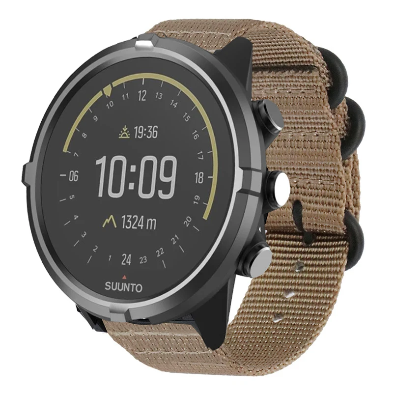 NYLON CANVAS PRAKOVÝ RELAP PRE SUUNTO 9 7 BARO/SUUNTO D5 Spartan Sport WRIT HR/BARO SMART Watch Band náramky COREA 24 mm pásy