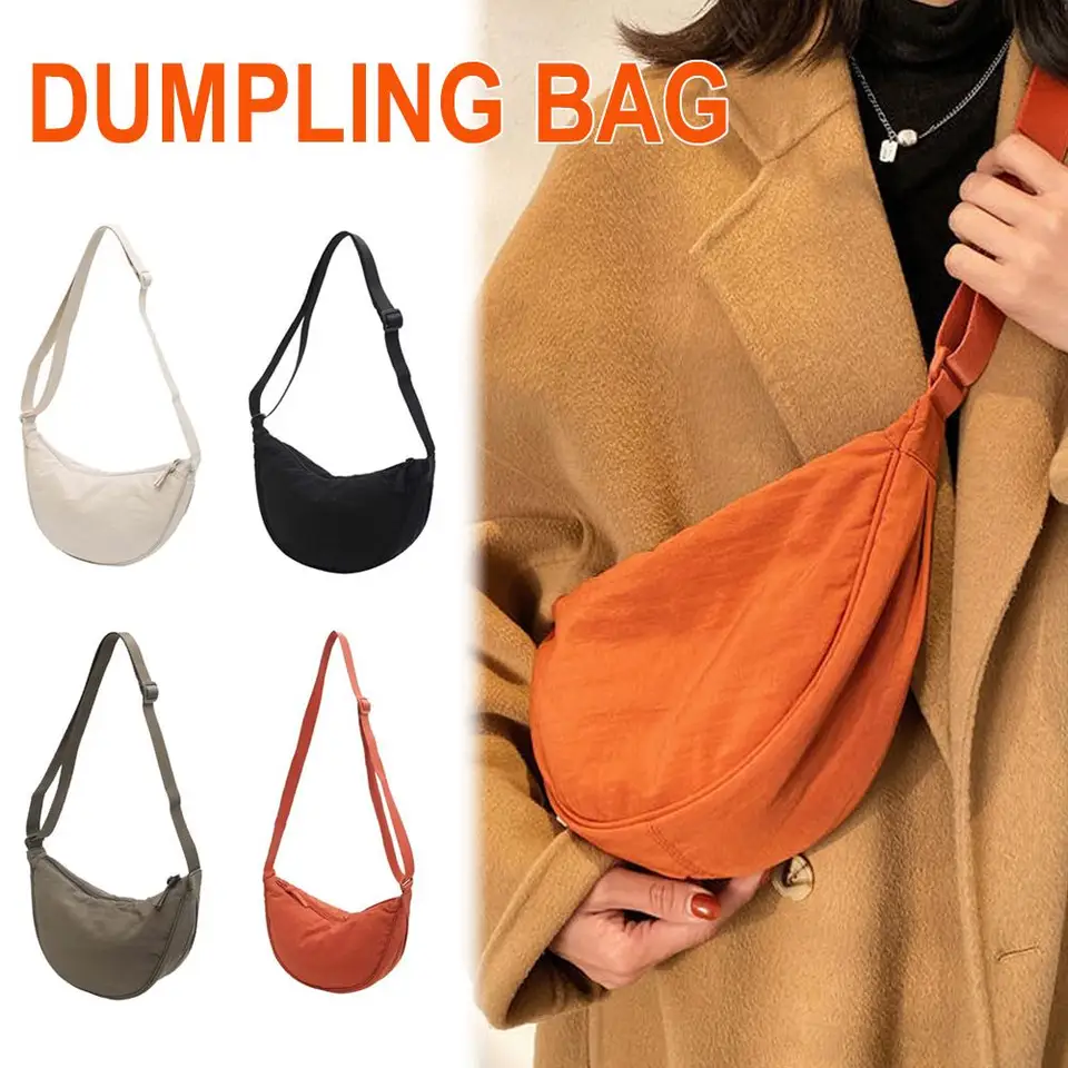 Nylon Crossbody Bag Hobo Sling Crescent Bag Móda Half Bag Woman Lady Moon Tašky kabázy knedle Travel nakupujúci vrecko na hrudi U3B6