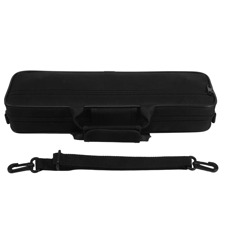 Nylon Polded Flute vrecko na prenášanie puzdra krytu ramenný remienok 39x7x11cm čierny