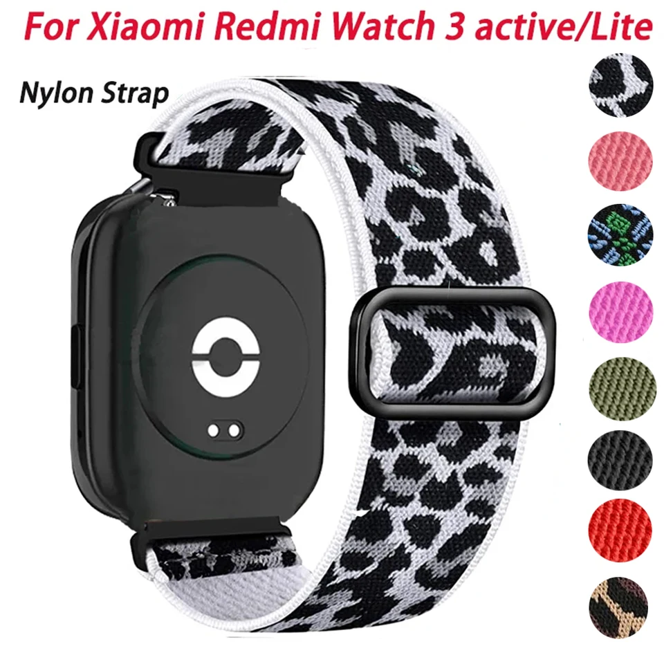 Nylon Starp pre Xiaomi Redmi Watch 3 Active/Lite Band Elastic náhradný náramok náramok náramok pre pásy pre redmi hodinky 3 lite
