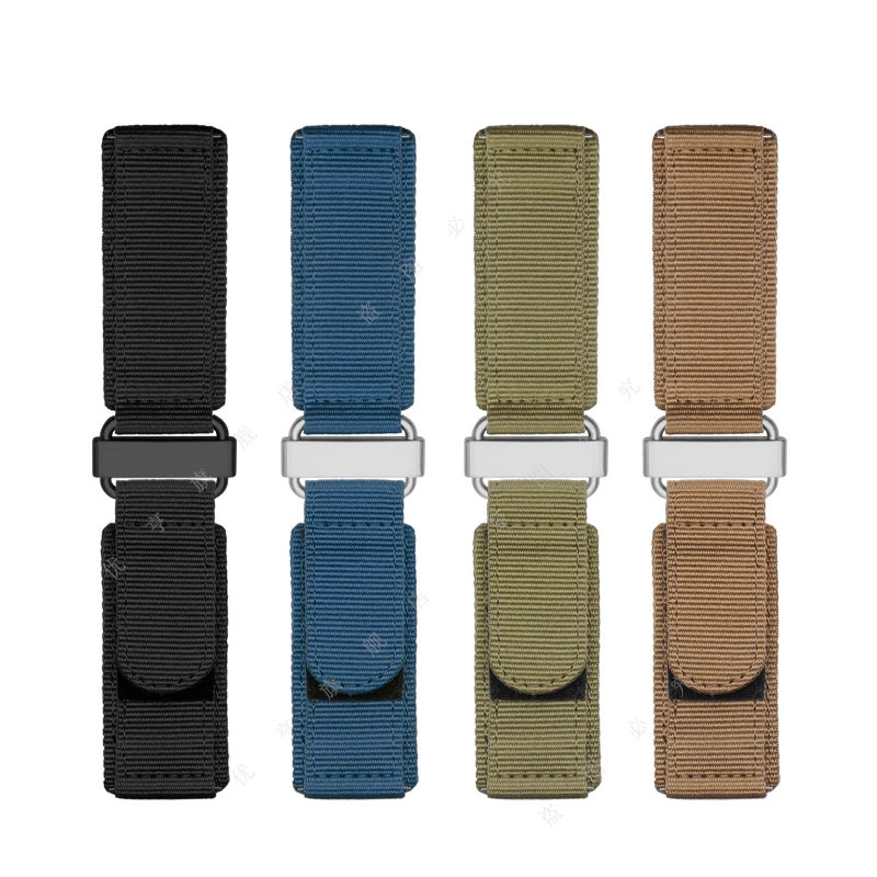 Nylon Watch Strap For Panerai Breitling Bell & Ross Zhustený nylonový nylonový hodinky BR Hook Loop Upteľový tkaný pás 22 mm 24 mm