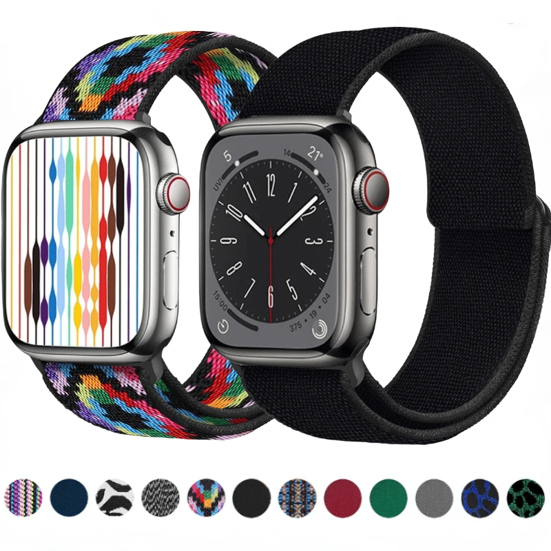 Nylonové hodinky pre Apple Watch 10 42 mm 46 mm 45 mm 41 mm 9 8 7 Ultra 49 mm elastický priedušný pás pre IWatch 44 mm 40 mm 6 5 4 3SE