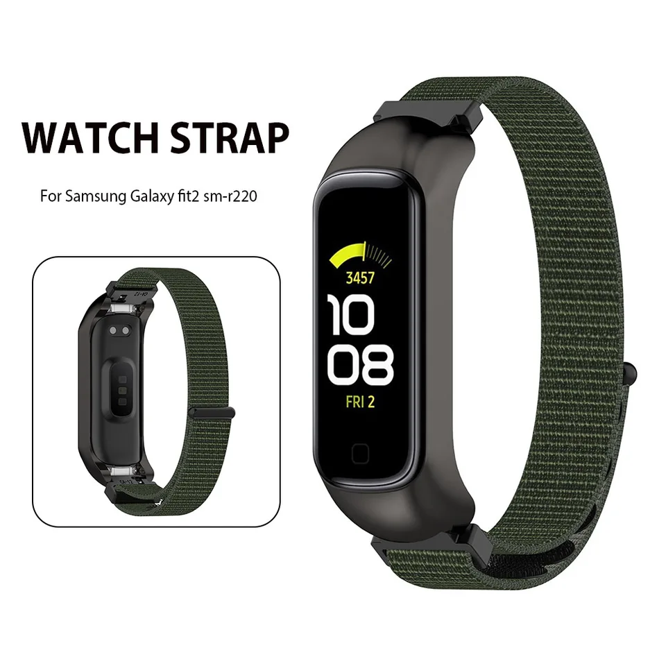 Nylonové pásmo nastaviteľné náramok s remienkom na remienok s ochranným pásmom náramkov pre ochranný pás pre Samsung Galaxy FIT2 SM-R220