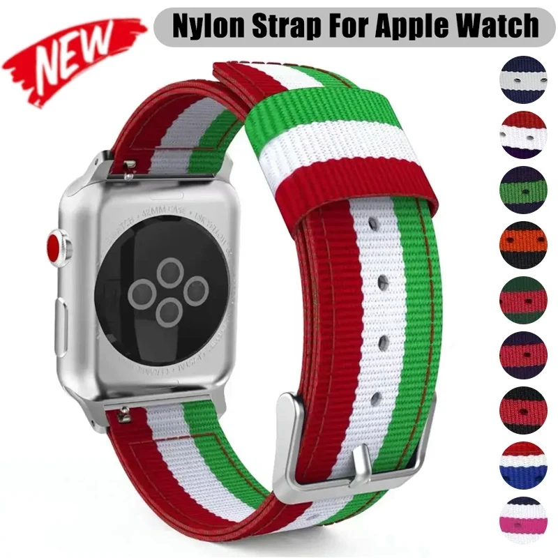 Nylonový remienok pre Apple Watch Band 9 8 7 6 5 Ultra2 49 mm 44 mm 40 mm 45 mm 41 mm 42 mm náramok pre Iwatch Serie 38 mm 42 mm 42 mm