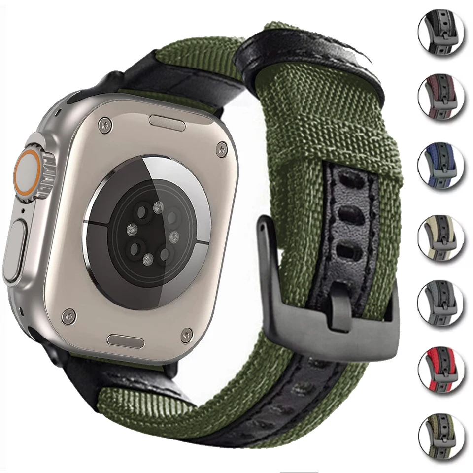 Nylonový remienok pre Apple Watch Ultra 2 pás 49 mm 46 mm 44 mm 49 mm 49 mm IWatch Series 10 9 8 7 6 SE 5 4 Correa 45 mm 41 mm príslušenstvo